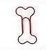 Creative Paperclips Cute Bone Shaped Paper Clamps for Office School, Assorted Color Pack of 100