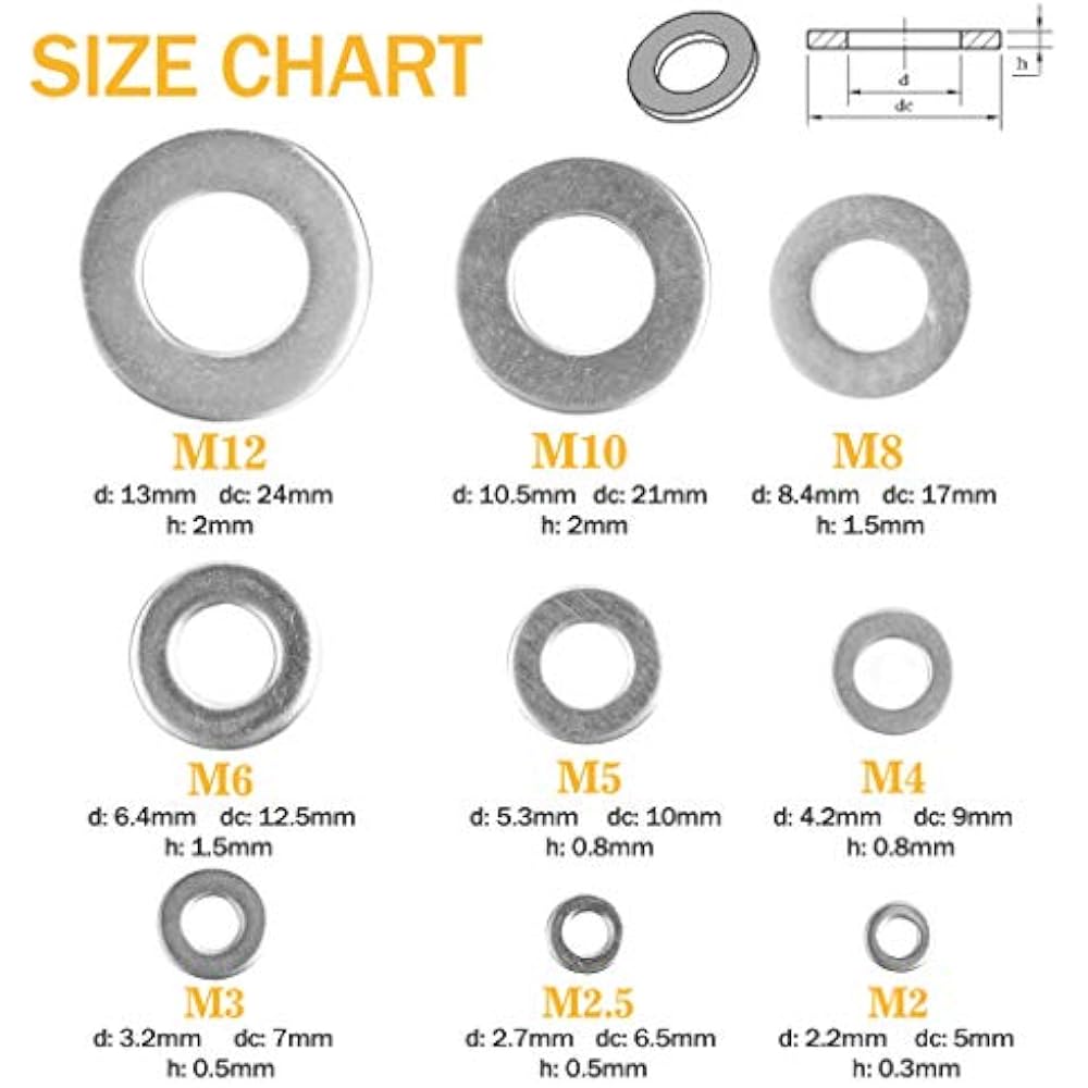 Stainless Steel A2 Grower Spring Washers - M2.5 M3 M4 M5 M6 M8 - Choose Quantity (5-100pcs)