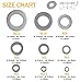 VIGRUE 684Pcs 304 Stainless Steel Flat Washers Assortment Washers Hardware Set - 9Sizes M2 M2.5 M3 M4 M5 M6 M8 M10 M12