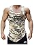 Men's Fitness Gym Tanks Top Bodybuilding Workout Sleeveless Shirts Singlet Large Camo Yellow