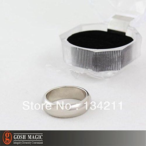 free shipping magic tricks Super Strong Magnetic Wizard PK Ring Round Silver good quality gimmick