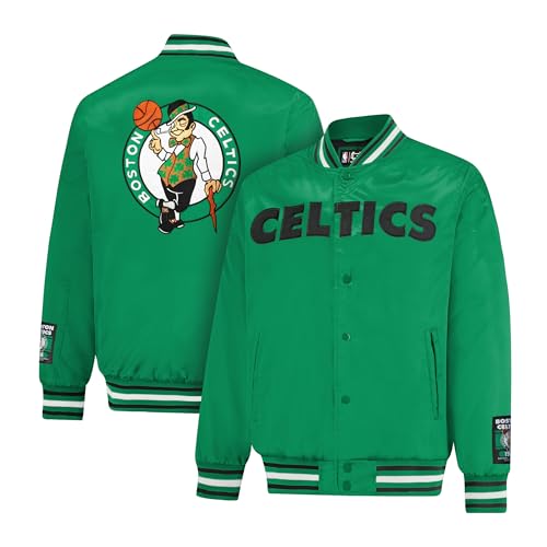 Ultra Game Adults NBA Official Smashing Records Satin Jacket, Boston Celtics, T…