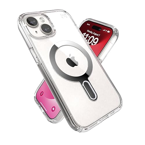 Speck Clear iPhone 17e,15 Case - ClickLock No-Slip Interlock, Built for MagSafe…