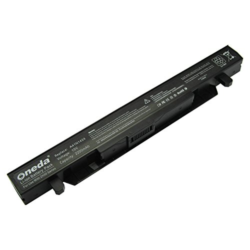 Oneda Laptop Notebook Battery for Asus FX-PLUS Series; Asus ROG FX-PLUS Series; Asus ZX50 ZX50J ZX50JX GL552 GL552J GL552JX GL552V GL552VW Series; P/N: A41N1424 Replacement batteries [4-cell /2200mAh]