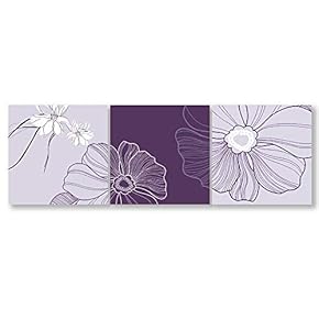 Wall26-3 Panel Canvas Wall Art- Elegant Flowers-Giclee Painting Wall Bedroom Living Room Home Decoration - 12"x12"x3 Panels