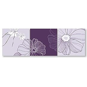 3 Panel Elegant Flowers Painting Wall Bedroom Living...