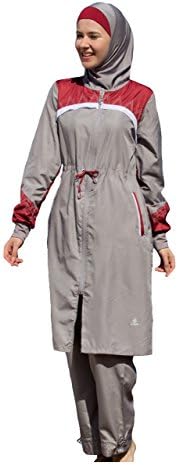 Adabkini Verda, Top seller Islamic Swimsuit, 4-piece burkini w cap and head cover included