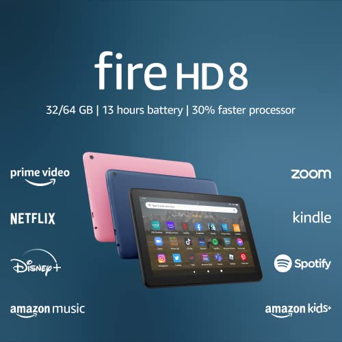 Amazon Fire HD 8 tablet, 8” HD Display, 64