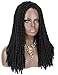 Kalyss 100% Hand Braided Dreadlocks Braids Hair Wigs for Black Women Lightweight Long Rolls Twist Braided Premium Japanese Synthetic Wigs