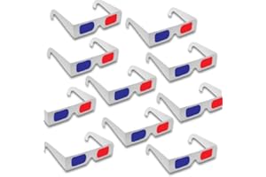 Pack of 10 Paper 3D Glasses with red/Blue Lenses