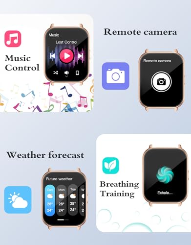 RUIMEN Smart Watch Answer Dial Call,Smart Watches for Women Men 1.85"HD Screen Fitness watch with SpO2 Heart Rate Sleep Monitor Step Counter Waterproof 100+ Sports Mode for Android iOS (2 Bands)