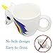 Yiushing Unicorn Ceramic Color Changing Mug Original 3D Heat Sensitive Magic Coffee Cup