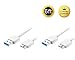 JANKO 2PCs Extra Long 6 Feet / 2 Meters USB 3.0 Sync and Charging Cable Charger Power Cord for Samsung Galaxy S5 i9600 Galaxy Note 3 III N9000