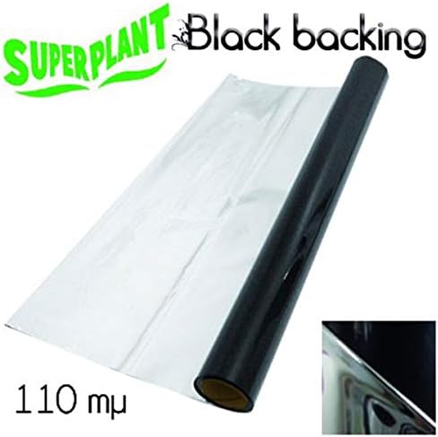 Agro Black Backing Tarpaulin 1.2 x 7.5 m Roll Superplant, Reflective Paper