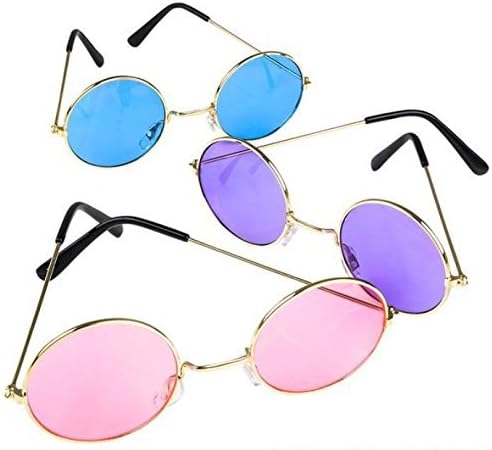 John Lennon Colored Sunglasses 3 Pairs (colors vary)