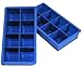 Large Blue Ice Cube Tray, Set of 2 Silicone Ice Trays By Scotch Rocks