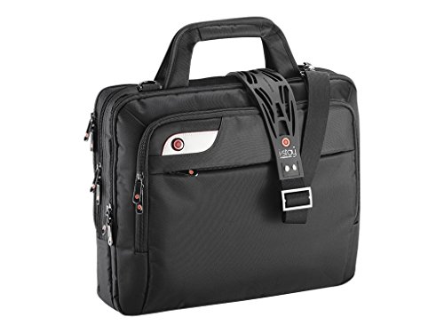 monolith 2F00IS0104 - Borsa organizer per laptop 15,6" i-Stay in nero, fino a 12 kg, borsa con chiusura a zip, borsa business