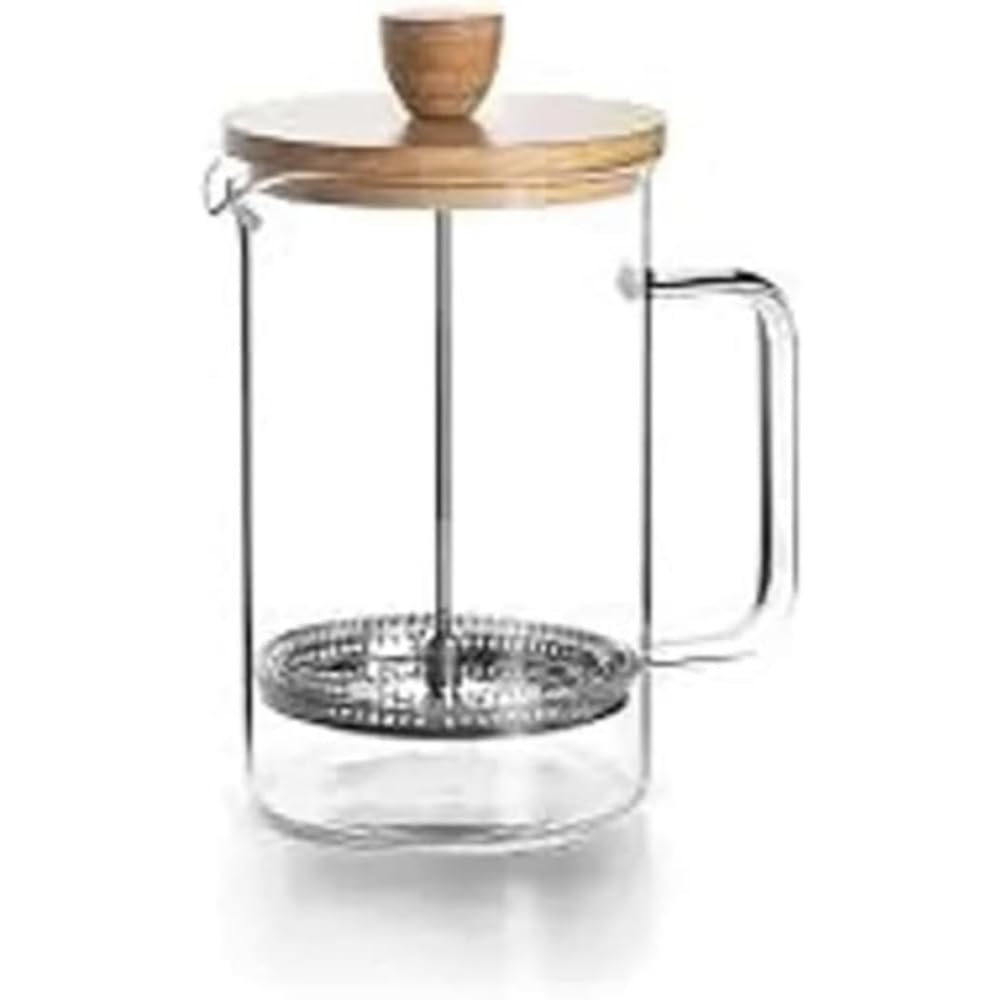 LACOR 62168 French Coffee Maker, Press Coffee, Coffee Press with Plunger, French Filter Coffee Jug, Wood, 0.80 l