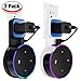 Wall Mount Case Holder Stand for Alexa Dot 2nd Generation/Naked Dot Kids Edition TOOVREN Space-Saving Hanger for Smart Home Speakers - Short Charging Cable Included (2 Pack)