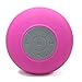 Leegoal Waterproof Wireless Bluetooth Mini Speaker with Suction Cup for Bathroom (Pink)(As shown)