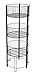 Displays2go 3 Tiered Wire Dump Bin for Floor 16-Inch Round Storage Basket Stand, Black (TIERDB3BK)