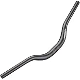 Boenoea Bike Riser Handlebar 25.4/31.8mm Length 620mm Aluminum Alloy Riser Bar(50mm 90mm 120mm), Black