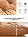 EGOBUY Solid Square Floor Pillow Tufted Thicken Chair Pad Tatami Thicken Seat Cushion, 22x22 inch, Brown