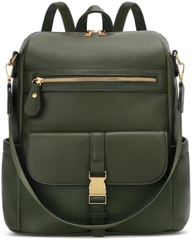 Amazon.com: KKXIU Backpack Purse for Women - Multi-pocket Leather