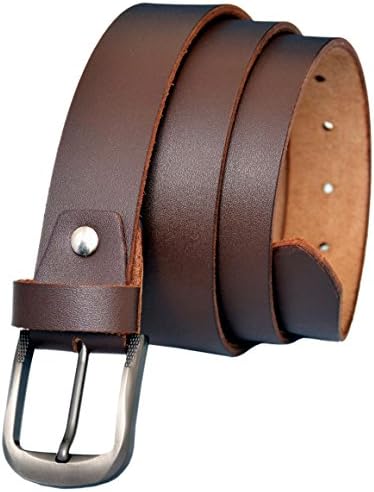 MT Men’s Full Grain leather Belt for Jeans, 1.5'' Soft & Thick- Black & Dark Brown- Sale Price only 16.99$.