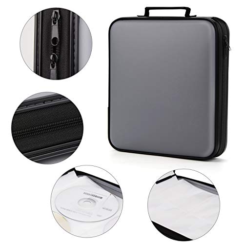 CD Case, COOFIT 160 Capacity DVD Case DVD Organizer CD Holder Case CD Storage Case Hard Plastic DVD CD Wallet