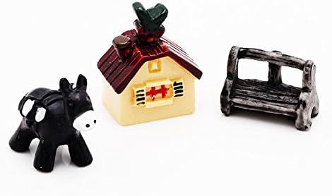 KPShop Garden Ornament Miniature House Flower Figurine Craft Plant Pot Fairy Decor " 3pcs set Donkey"No.62