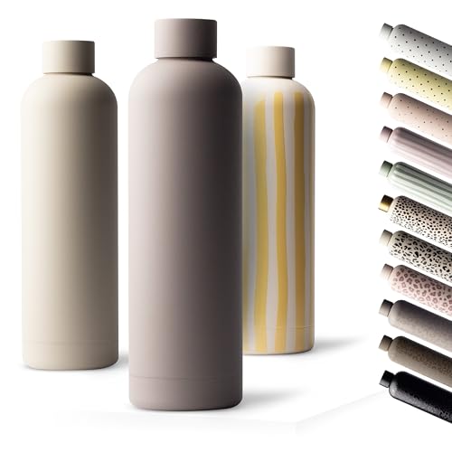 MAMEIDO Insulated Water Bottle 750 ml, Leak-Proof 18/8 Stainless Steel Thermo Flask, Suitable for Carbonated Drinks, BPA-Free (Taupe Grey) — image 1