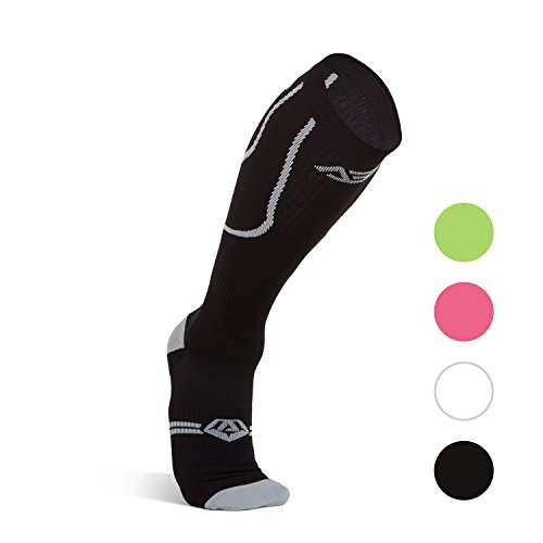 ABD ATHLETE Compression Socks, 20-25 mmHg, Large - Black
