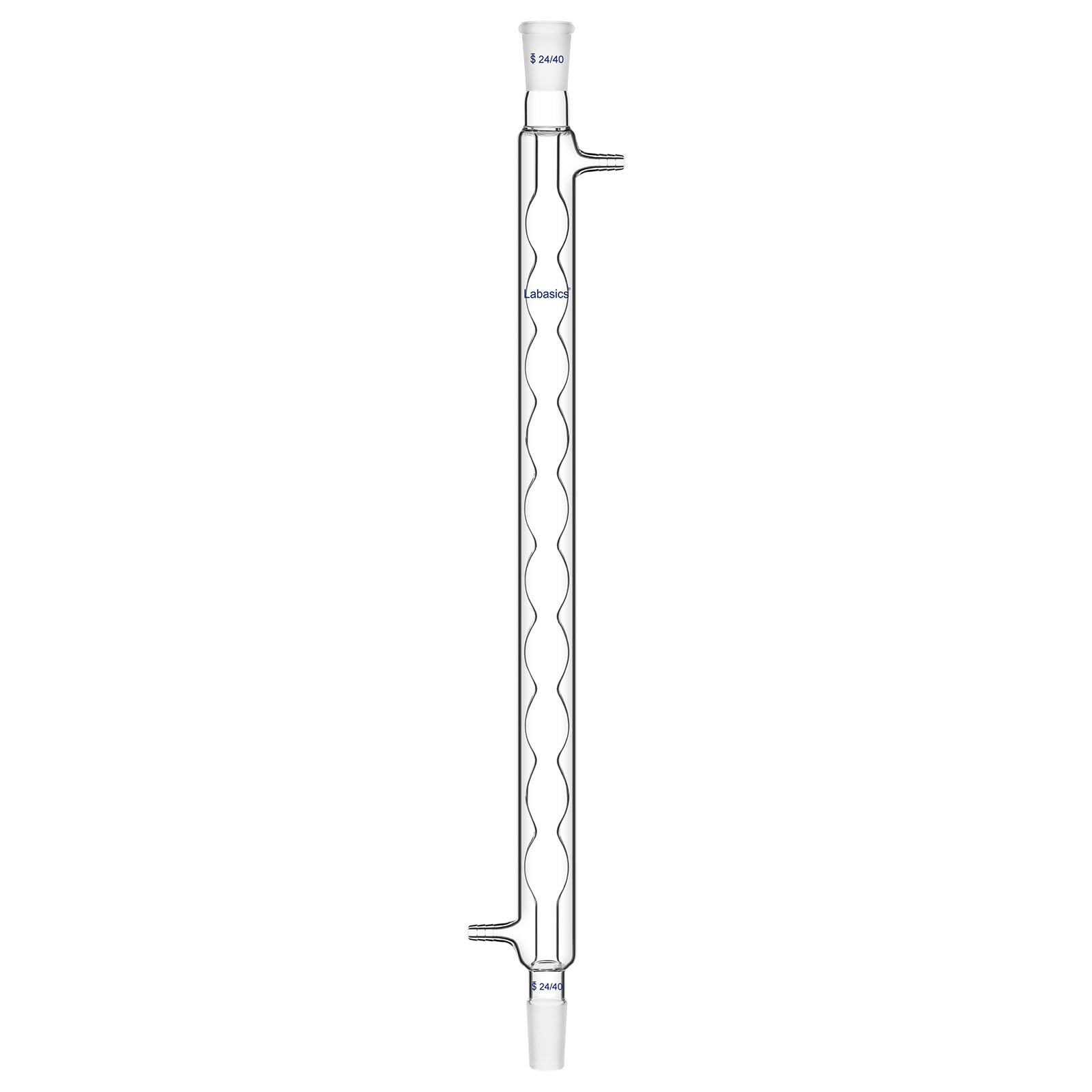 Labasics Borosilicate Glass Allihn Condenser with 24/40 Joint 500mm Jacket Length Lab Glass Condenser