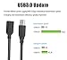 SaiTech IT 2 Pack Short Length 1 Feet USB 3.0 Extension Cable, USB 3.0 A Male to Female Extender Cable