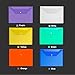 Poly Document Folder with Snap Button, Plastic Envelope Folder, Water/Tear Resistant A4/Letter Size Translucent Paper Organizers (Multi-Color)