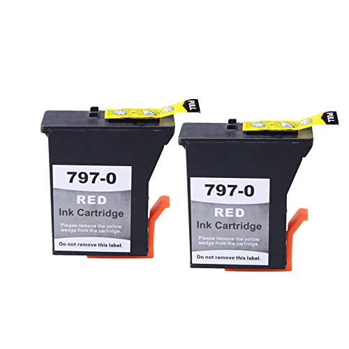 Aomya 2 Pack 797-0 Postage Ink Cartridge Red NON Fluorescent Replacement for Pitney Bowes DM50 DM55 K700 K780002 K721 RK721 Printer Meter - Thumbnail 3