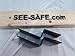 See-Safe Open Bar Holder Barn Door Security Lock Z Shaped Brackets Fits 2x4 Lumber Boards 2