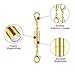 Paxcoo 16Pcs Magnetic Clasps and Chain Extender Set Necklace Extenders Magnetic Closures for Necklace Bracelet Jewelry Making Supplies