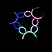 Fun Central - 6 Pack - Glow In The Dark Bunny Ears Headband | Assorted Colors | Mardi Gras Accessories for Women and Girls Men and Boys Party Favors Bunny Costume Glow Party Raves EDM Concerts