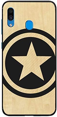 CaseRepublic Printed Back Cover Case Compatible for Samsung Galaxy A20 / Samsung Galaxy A20 Cases & Covers (Carbon Fiber Rugged Armor Black Color)