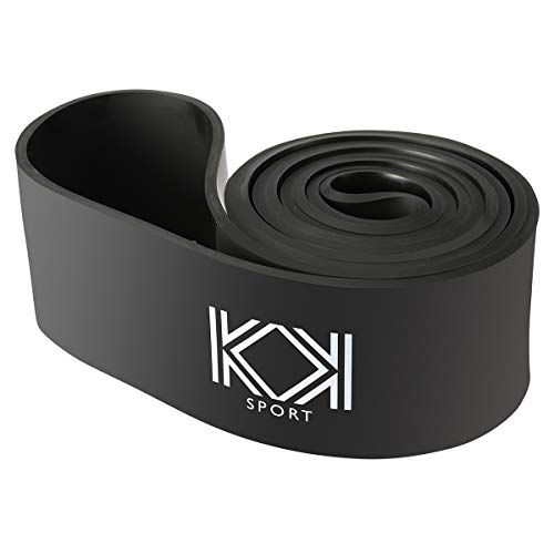 KK Resistance bands for men and women fitness band (65 – 165 lbs) pull up resistance bands Suitable for home, gym workout exercise flexibility and strength training.(Black: 65 – 165 lbs) — image 1