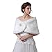 Rosalindbridal Wedding Bridal Faux Fur Wrap Shawl Cape Stole