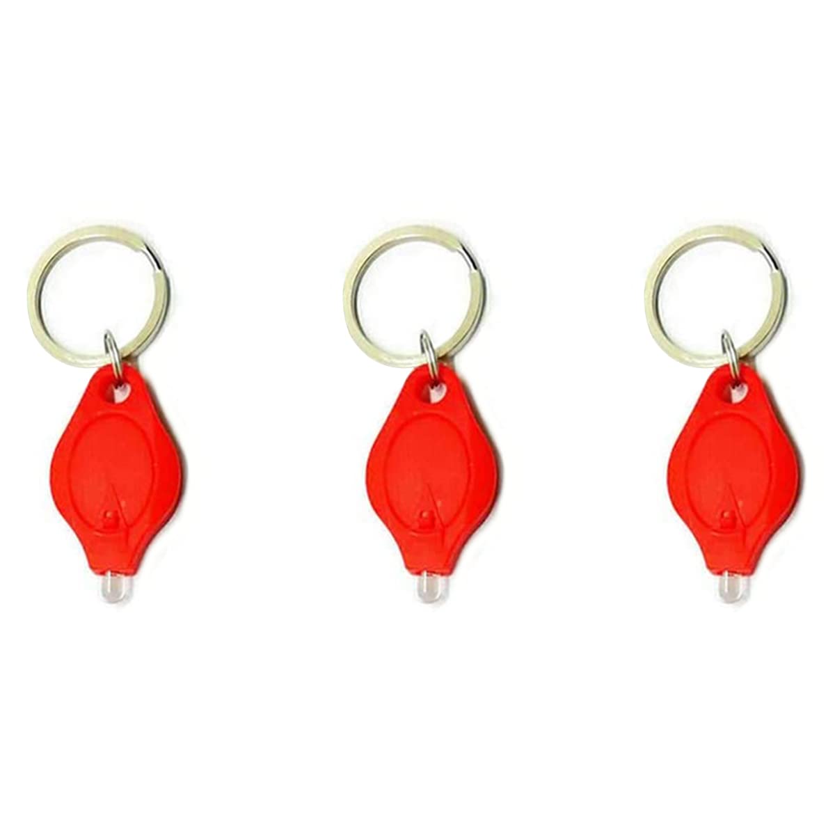 MACHSWON 3PCS Mini Keychain Torches Flashlight UV Money Checker Key-Chain LED Money Detector Light Key Ring Light Torch Red