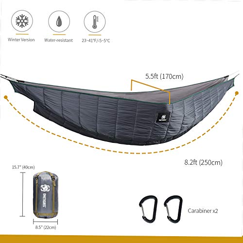 OneTigris Shield Cradle Doppel-Hängemattenunterdecke, 3 Jahreszeiten, Essential Hängematten-Ausrüstung – Bild 8