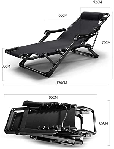 PAKUES-QO Liege Garten Liegen und Liegen Sonnenbank Schwerelosigkeit Stuhl Gartenmöbel Klappbett für den Strand Pool… – Bild 4