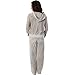 Agiato Womens Zip Up Plush Soft Velour Jogging Track Suit