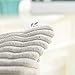 Home Brilliant Striped Velvet Cushion Cover for Chair Supersoft Handmade Decorative Pillowcase, Light Grey, 18