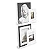 Wallniture Boston Contemporary 22 Inch Wall Mounted Floating Shelves - Space Saver Picture Ledges Set of 2 White