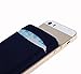Magic Vosom Card Secure Holder Stick on Lycra Wallet Pouch Support iPhone Samsung Galaxy and Blu Smartphones Blue